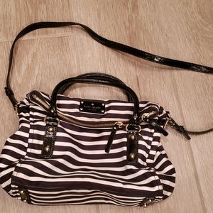 Kate Spade Black & White Stripe Crossbody